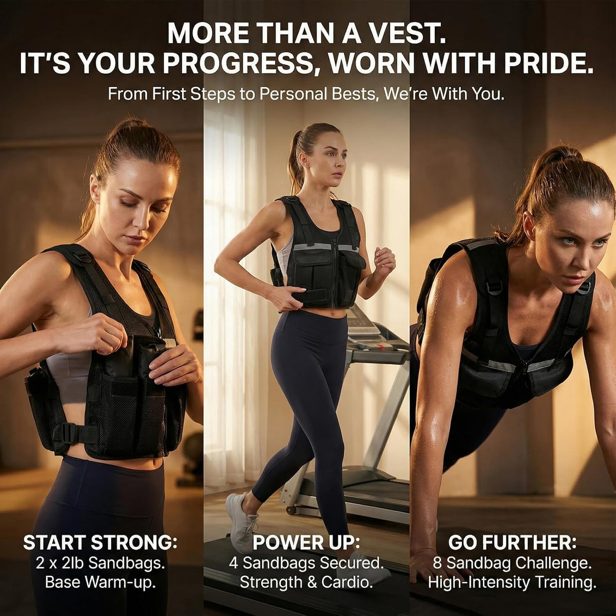 2026 Upgrade Adjustable Weighted Vest 2-16 lbs, Zip Design Weight Vest for Women & Men, Durable Strength Training Vest with Reflective Strips & Pockets, Ideal for Walking Running/Rucking/HIIT/Home/Gym