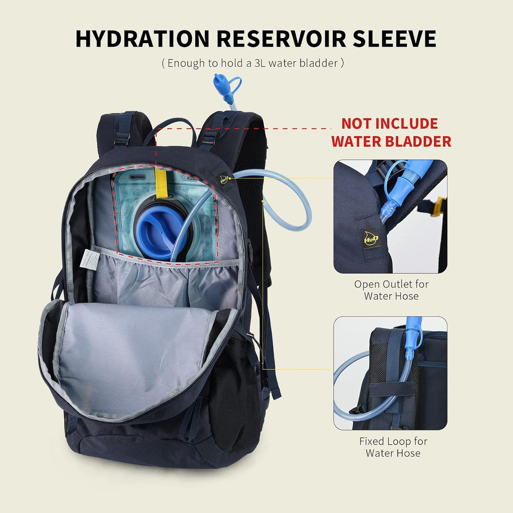 SKYSPER Hiking Backpack for Men Women, 35L Lightweight Travel Daypack, Outdoor Camping Back Pack with Multiple Compartments, Durable for Weekend Getaway