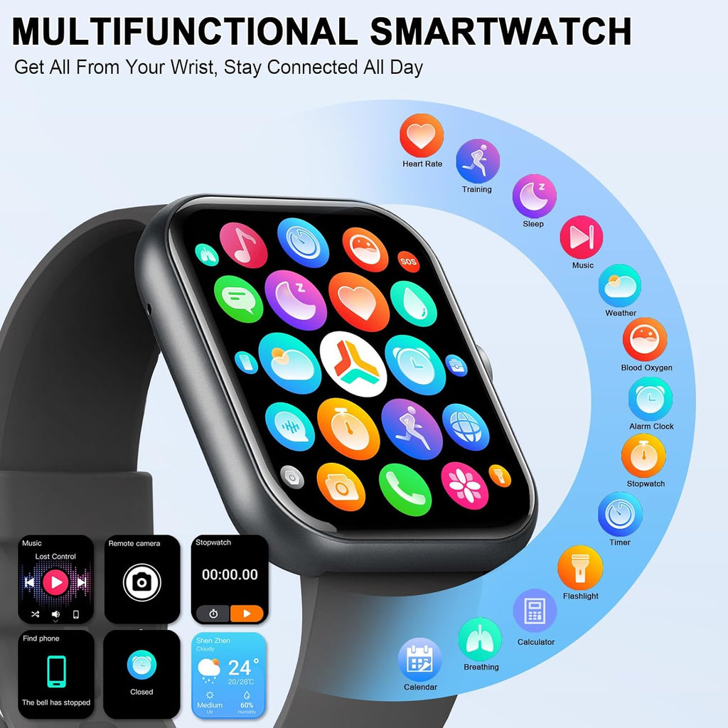 Smart Watch (Answer/Make Calls), 1.96" HD New Smartatch for Men Women 2026