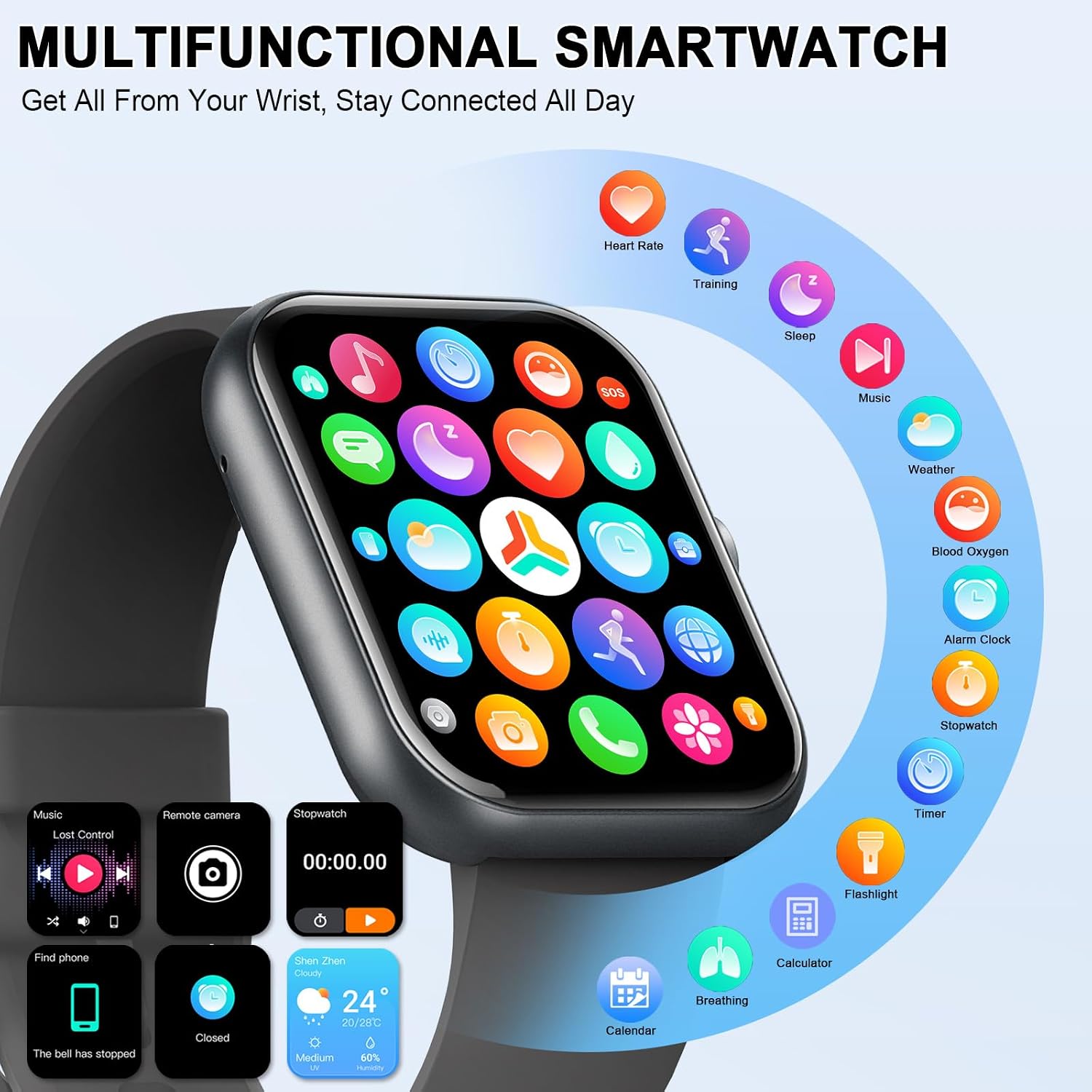 Smart Watch (Answer/Make Calls), 1.96" HD New Smartatch for Men Women 2026