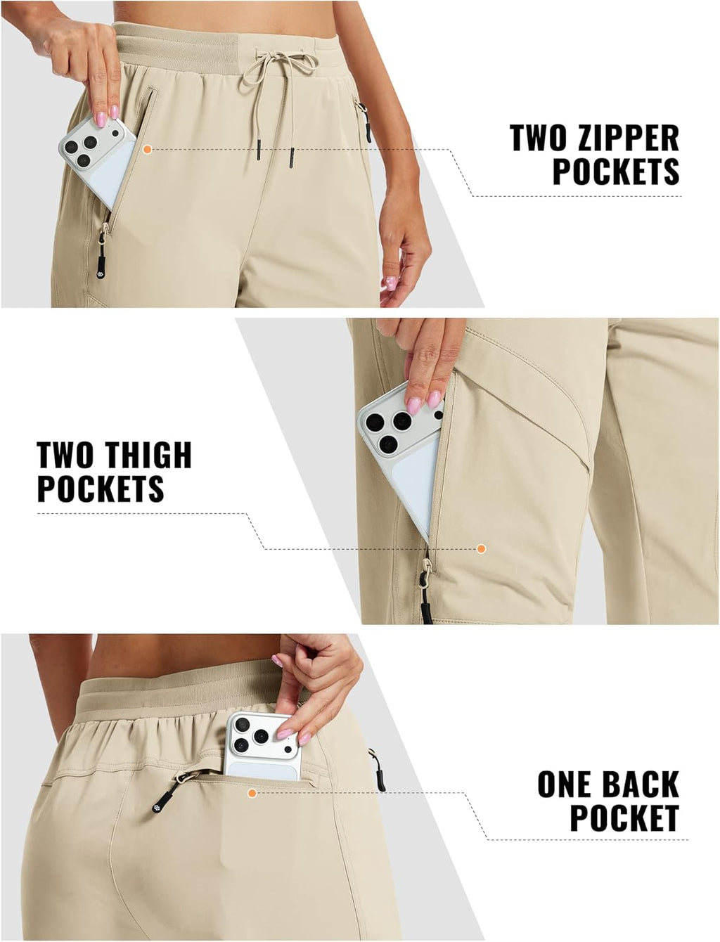 AIRIKE Women's Hiking Cargo Pants Lightweight Quick Dry Joggers Sweatpants Casual Work Travel Outdoor Pant with Pockets