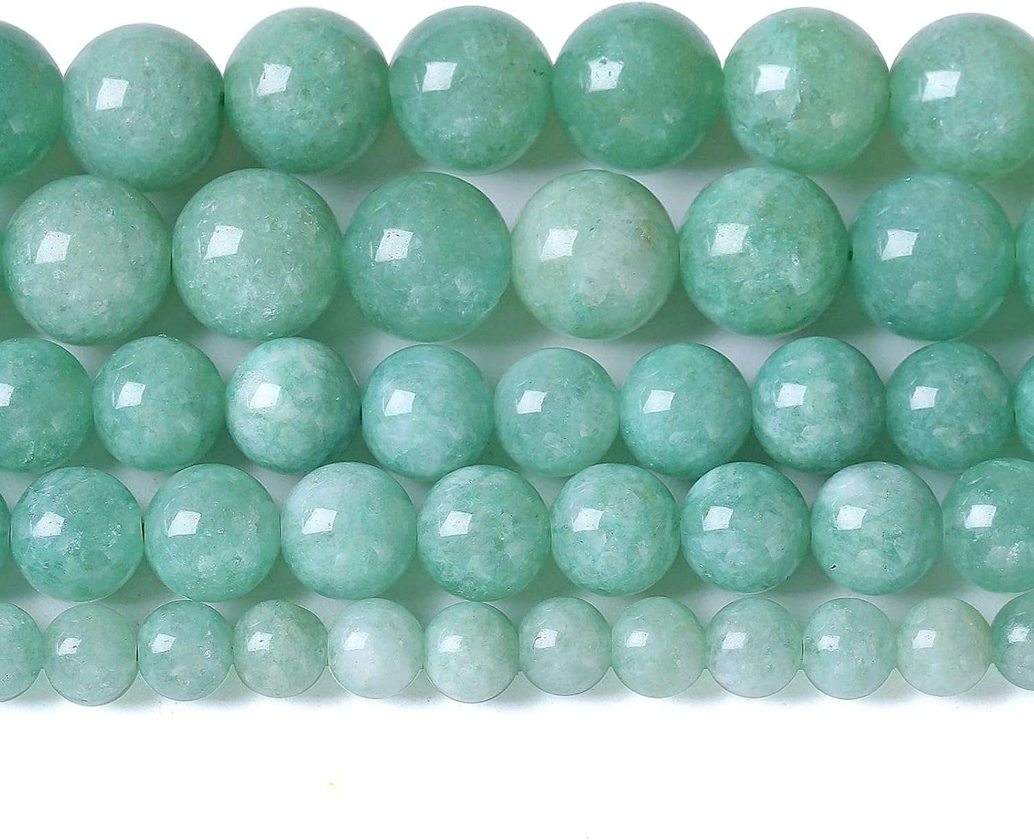 10mm 36pcs Natural Stone Burmese Jade Beads for Jewelry Making DIY Bracelet Crystal