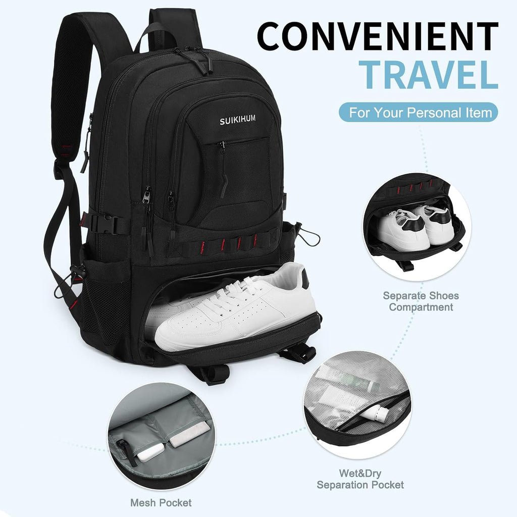 Hiking Daypack Camping Expandable Travel Backpack Men Women 50L