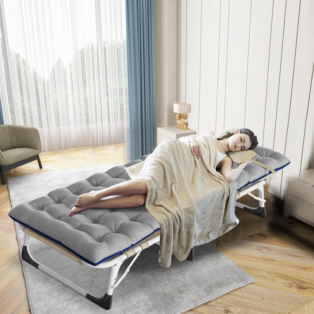 LILYPELLE Portable Folding Camping Cot with Mattress and Pillow for Adults