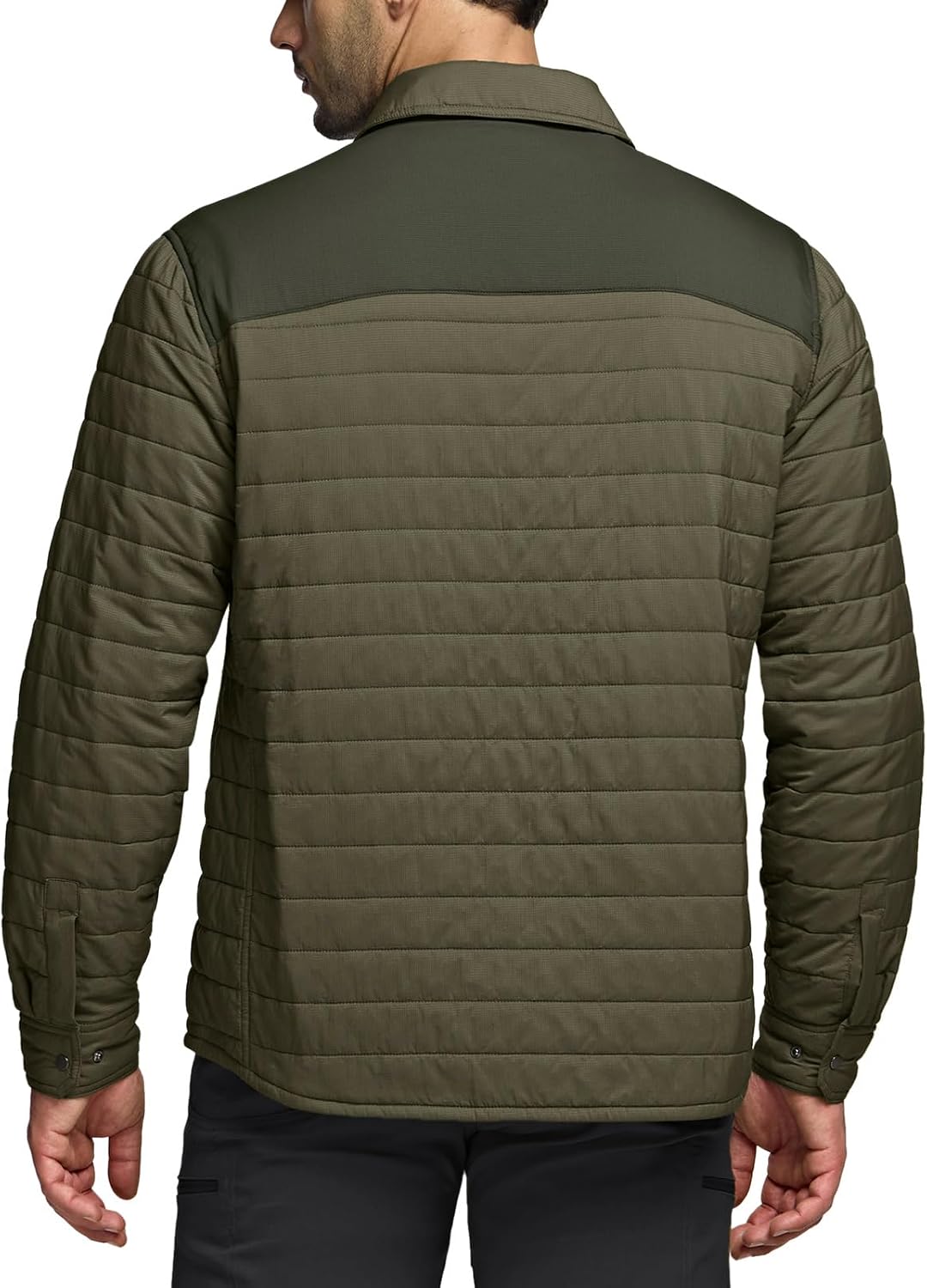 CQR Men's Lightweight Warm Insulated Jacket, Windproof Water Resistant Winter Active Coat for Hiking Work Outdoor Tactical