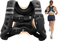 VEVOR Weighted Vest, 12/16/20/30 lbs Weight Vest with Reflective Stripe, Adjustable Buckle Body Weight Vest, Workout Equipment for Strength Training, Running, Jogging, Fitness, and Weight Loss