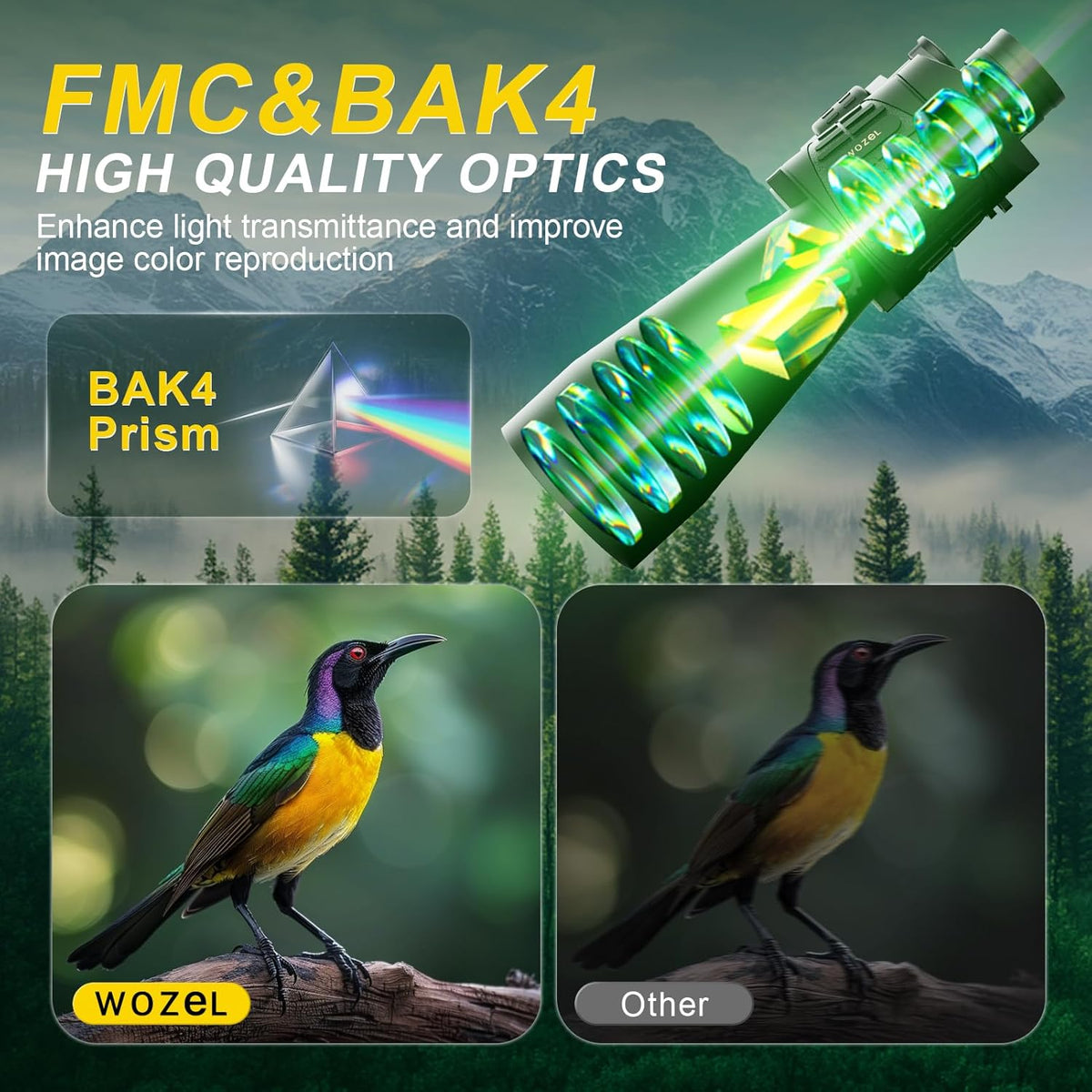 20x70 Binoculars for Adults High Powered Bird Watching Hunting Travel