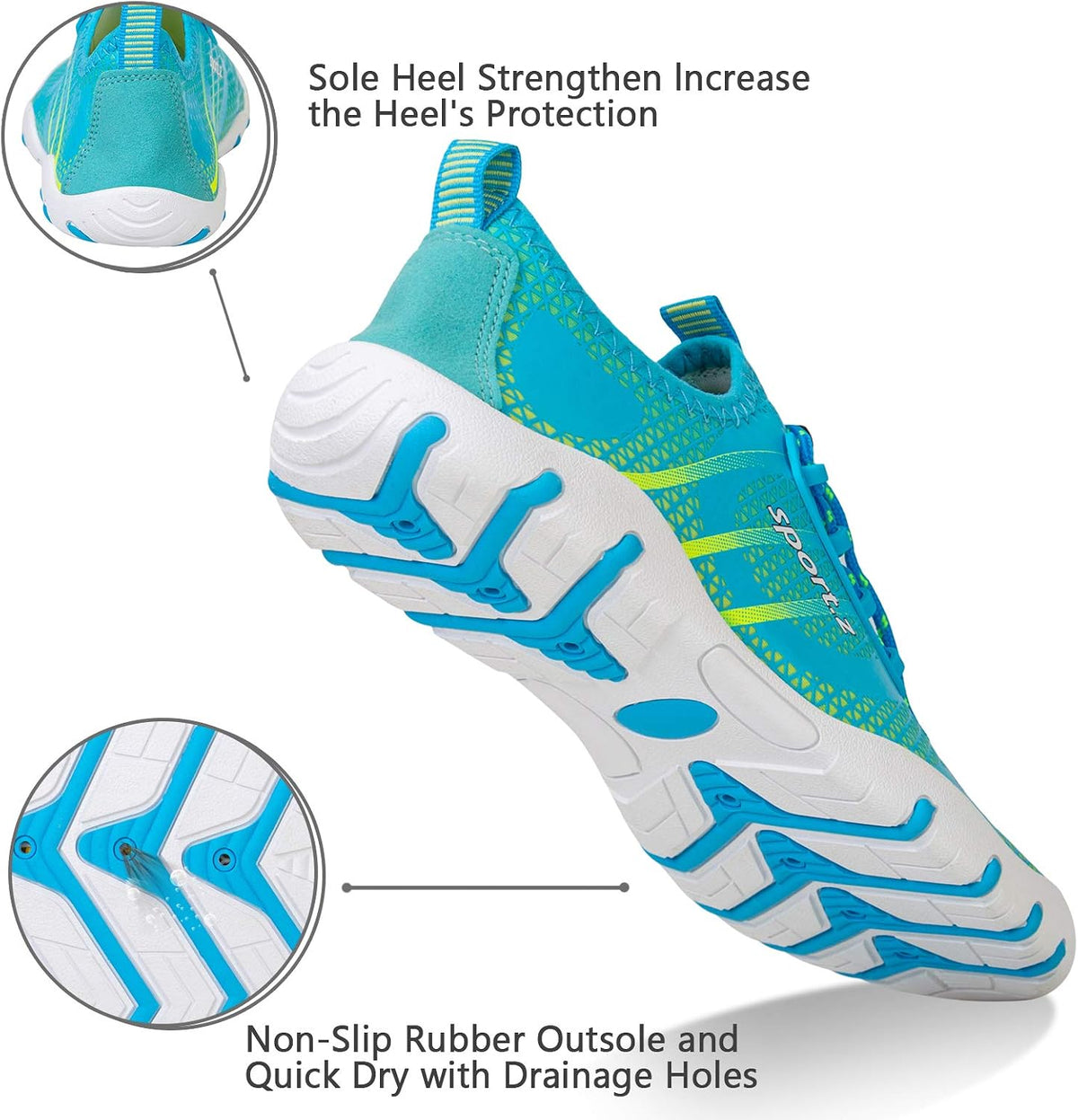 WateLves Water Shoes Mens Womens Barefoot Beach Swim Shoes Quick-Dry Aqua Socks Pool Shoes for Surf Yoga Water Aerobics