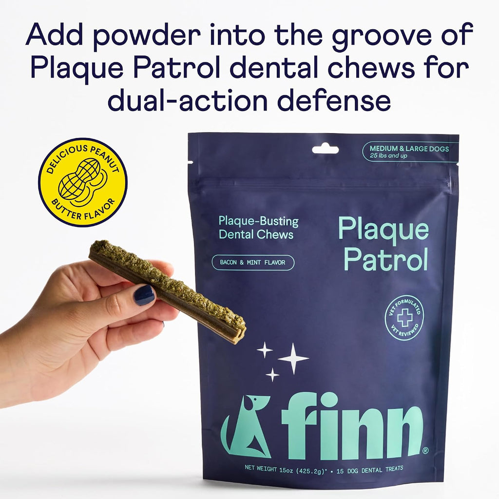 Finn Dental Powder for Dogs - Targets Plaque, Tartar & Bad Breath