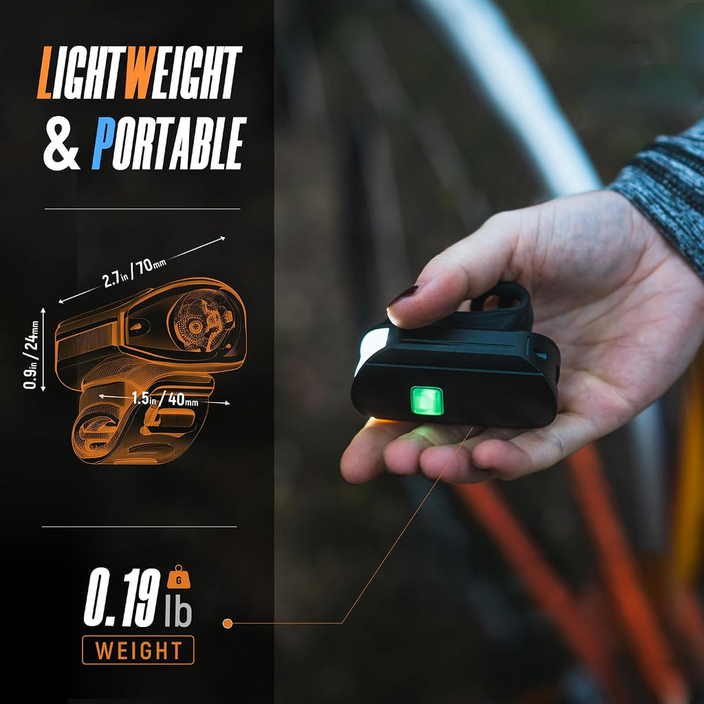 Bike Lights Set 1500LM USB Rechargeable Bicycle Headlight & Tail Light Waterproof 5 Lighting Modes Fits Bicycles for Road and Mountain