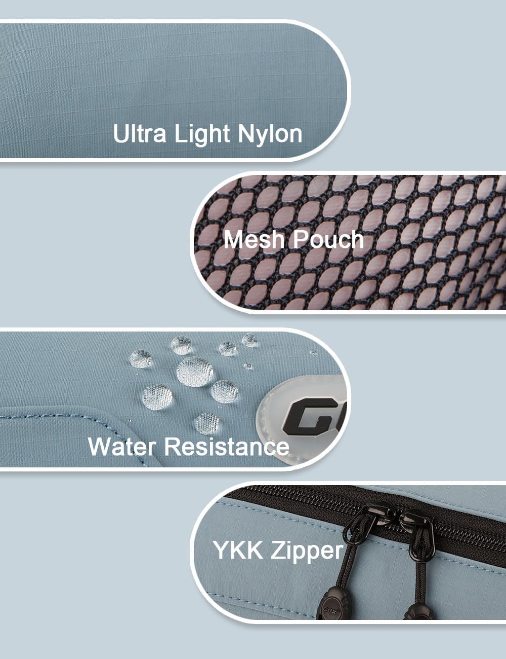 GOX Travel Toiletry Bag Dopp Kit Case for Men Multifunction Packing Organizer Pouch (Haze Blue)