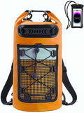 SHENDU 20L Roll-Top Waterproof Dry Bag Backpack for Kayaking Hiking(orange)