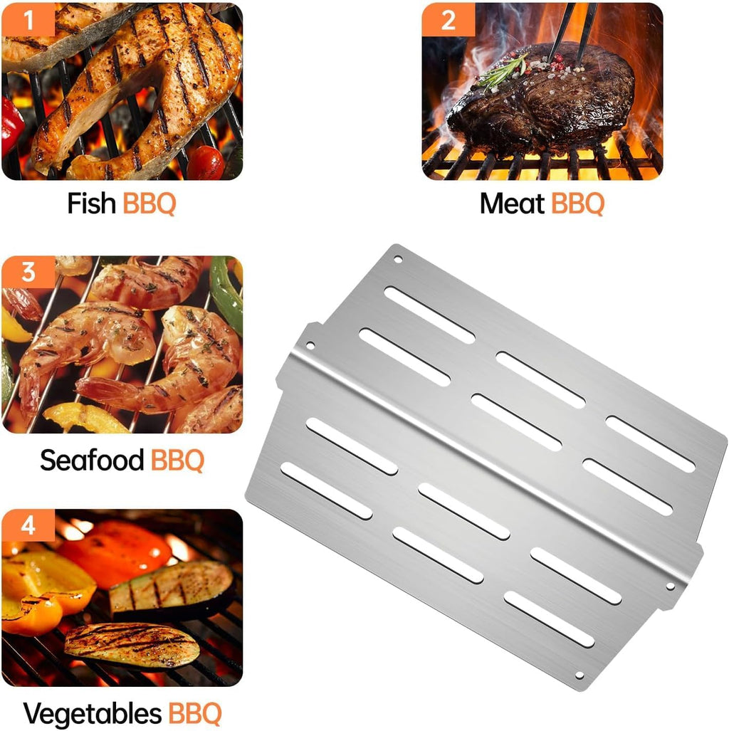 Grill Replacement Parts for Weber Genesis 300 Series E-310 E-320 E-330 S310 S320 S-330 EP310 EP320,2pack Heat Deflectors 65505 & 4pck Burner Tube 62752 & 5pack Flavorizer Bars 7620 7621