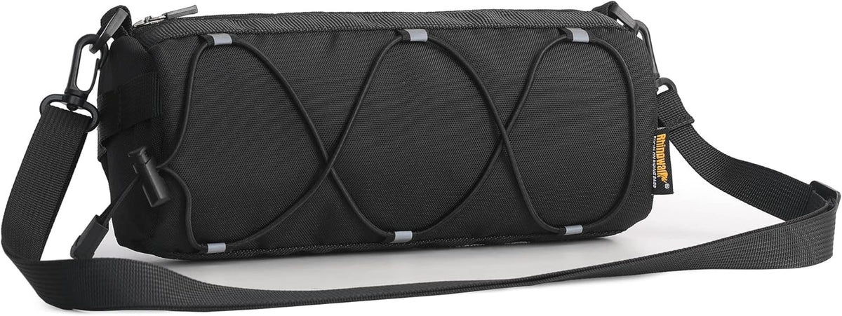 Rhinowalk Bike Handlebar Bag, Bicycle Front Bag Frame Storage Roll Bag Mountain Road Bikes Commuter Shoulder Bag Professional Cycling Accessories