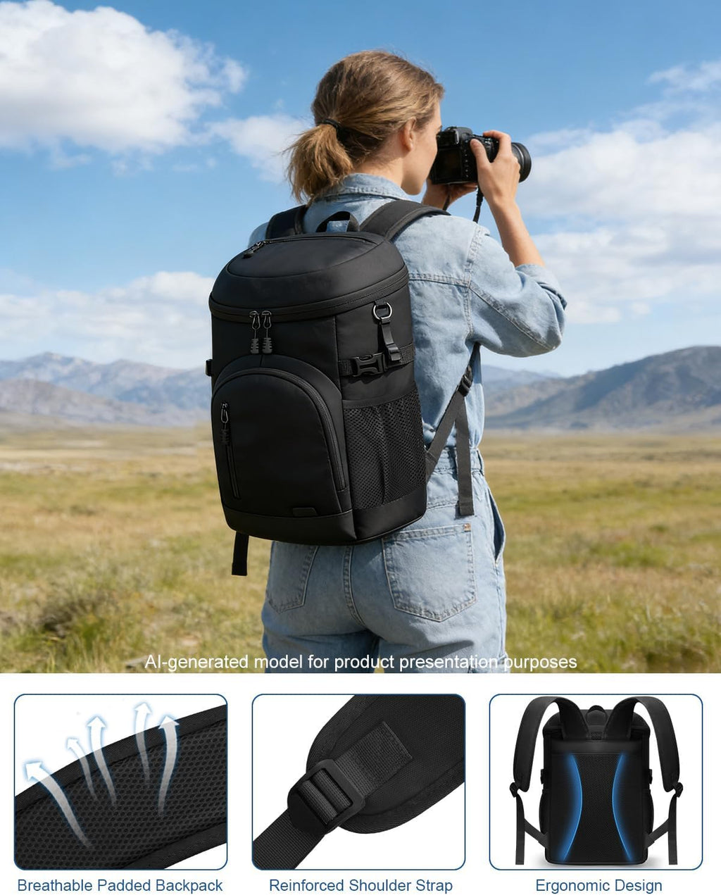 Cooler Backpack Insulated Leakproof Soft Cooler Bag Ice Chest for Women