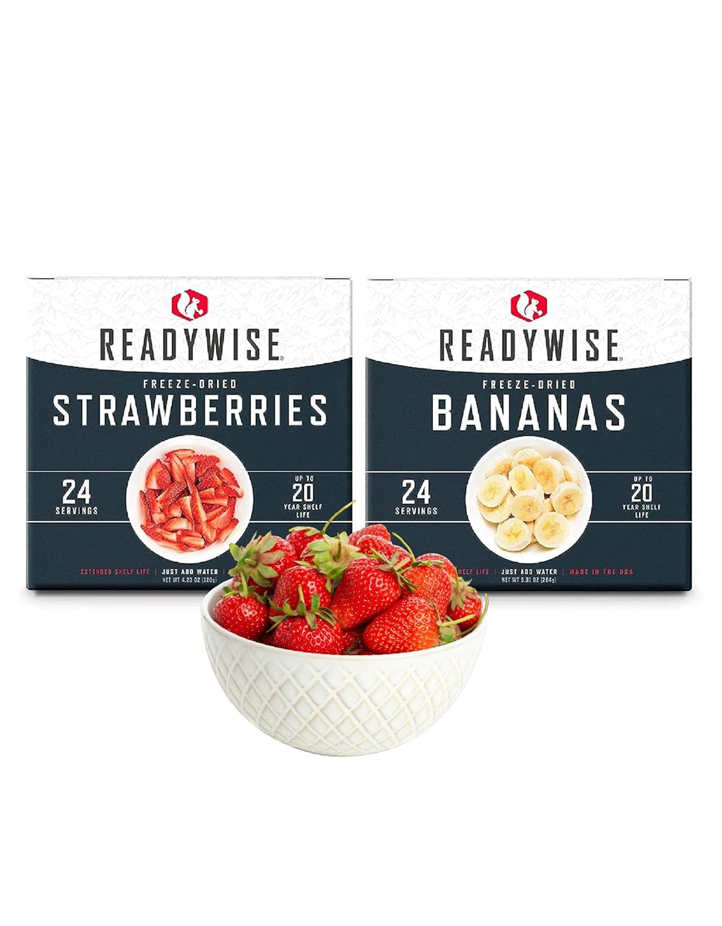 ReadyWise Emergency Food Supply - 48 Servings Gluten Free Entrées, 2 Boxes, Freeze Dried Survival Prepper Food & Dehydrated Meals, Camping Essentials for Backpacking, up to 25 Year Shelf Life