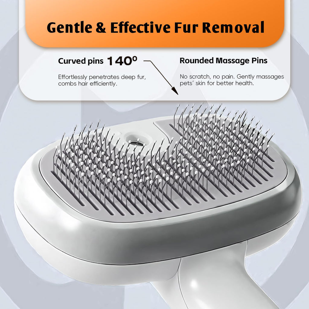 4 In 1 Cat Steam Brush for Grooming, Shedding, Massage, Bathing,Anti-Static