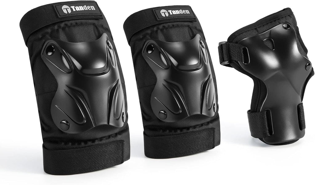 Tanden Skating Protective Gear Knee and Elbow Pads Wrist Guards for Roller Skating Skateboarding, Skate Pads Adult Knee Pads