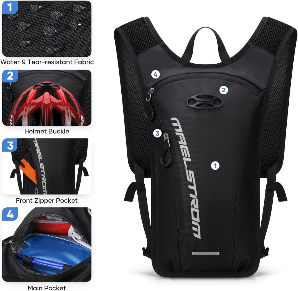 Maelstrom Hydration Backpack with 2L Water Bladder,Lightweight Running Vest