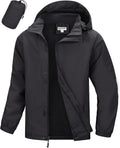 33,000ft Men's Waterproof Rain Jacket Packable Lightweight Hood Rain Shell