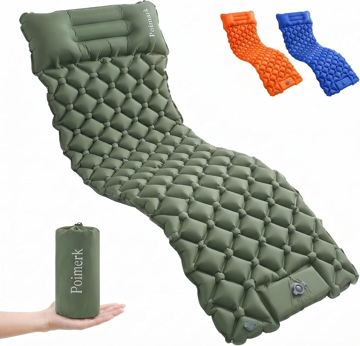 Ultralight Camping Sleeping Pad Mat, Compact Air Mattress for Backpacking