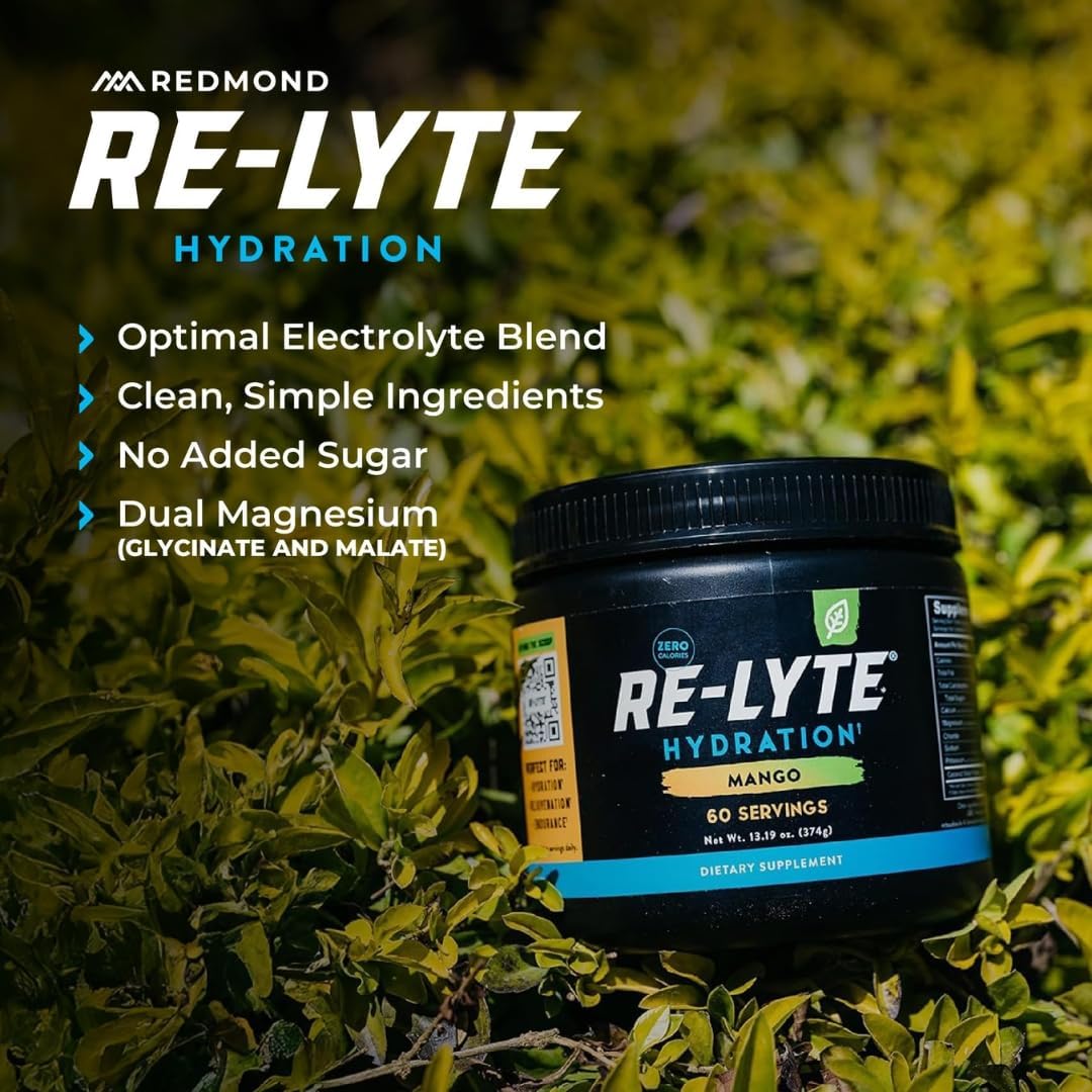 REDMOND Re-Lyte Sugar Free Electrolyte Powder Drink Mix (Mango)