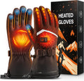 Heated Gloves, Rechargeable Heated Gloves for Men Women, Waterproof Electric Heating Ski Gloves with Touchscreen for Cold Weather Motorcycle Skiing Snowboarding Hiking Hunting Gifts