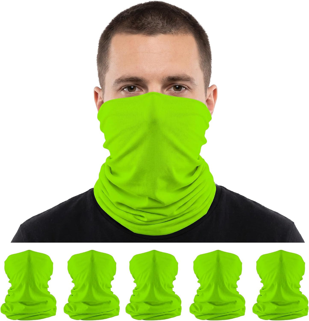 S A Soul of Adventure 5-Pack UV Face Shield | UV 30+ Multipurpose Neck Gaiter Balaclava for Adults | Multiple Color Packs