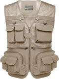 Hbufnha Outdoor Fishing Hunting Vest Multi Pockets Work Cargo Jacket
