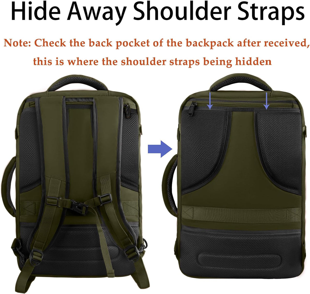 MATEIN Expandable Air Travel Backpack, Light Weight Carry on Backpack