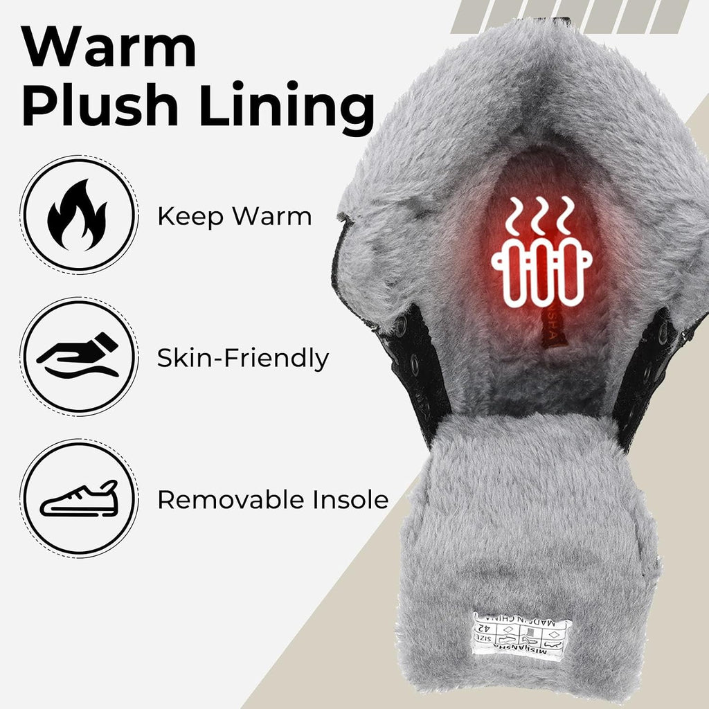 Mishansha Men's Waterproof Snow Boots, Warm Winter Boots