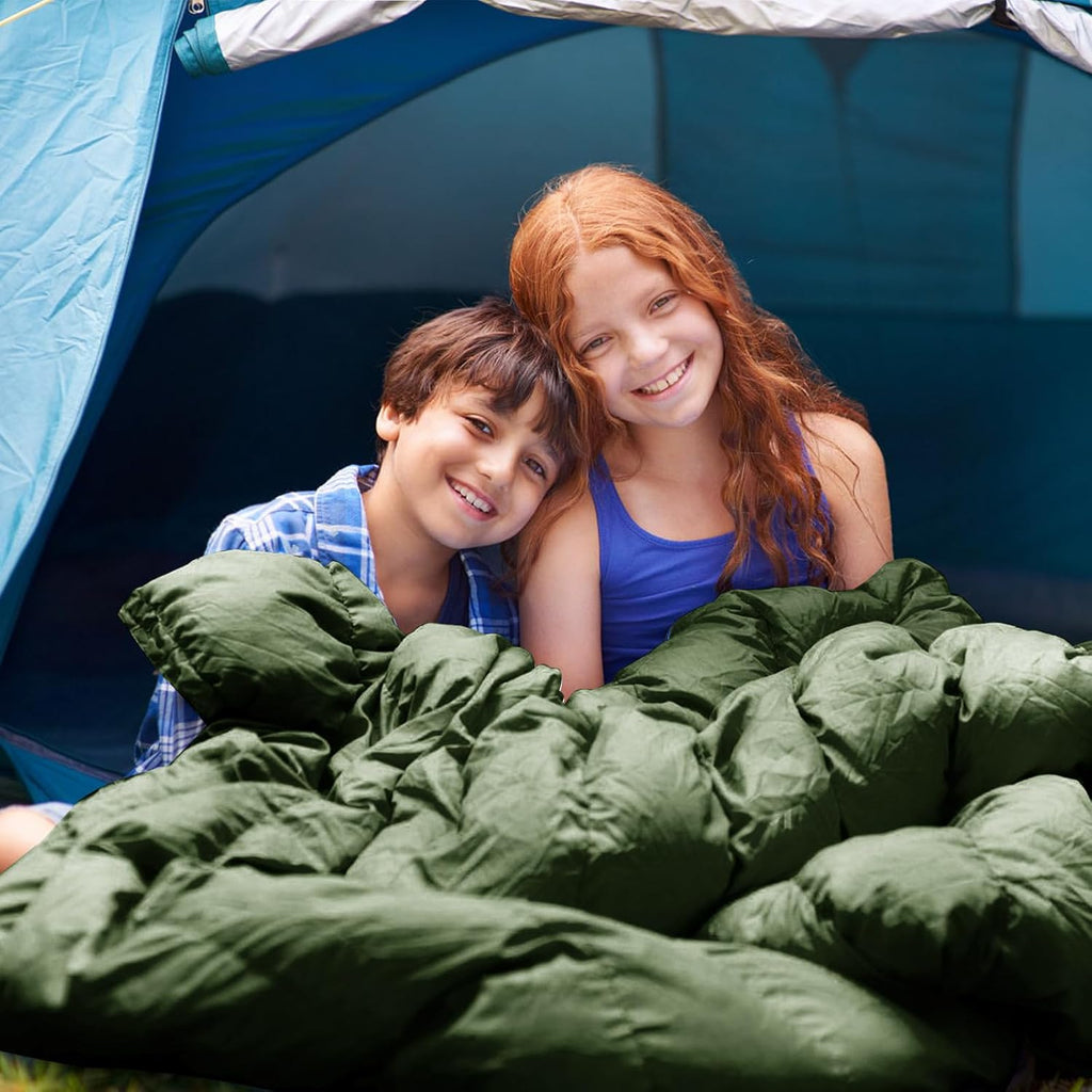 Envelope Camping Sleeping Bag Warm & Cool Weather for Adults