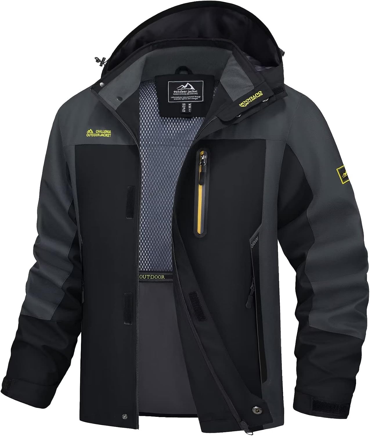 MAGCOMSEN Men's Rain Jacket Lightweight Windbreaker Fishing Raincoat