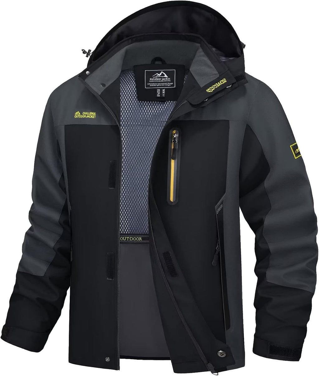 MAGCOMSEN Men's Rain Jacket Lightweight Windbreaker Fishing Raincoat