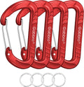 Gabbro Carabiner Clips Heavy Duty 12kN (2697 lbs), Wiregate Aluminum Lightweight Caribeener for Hammock, Hiking, Camping, Water Bottle, Dog Leash Harness, Keychains