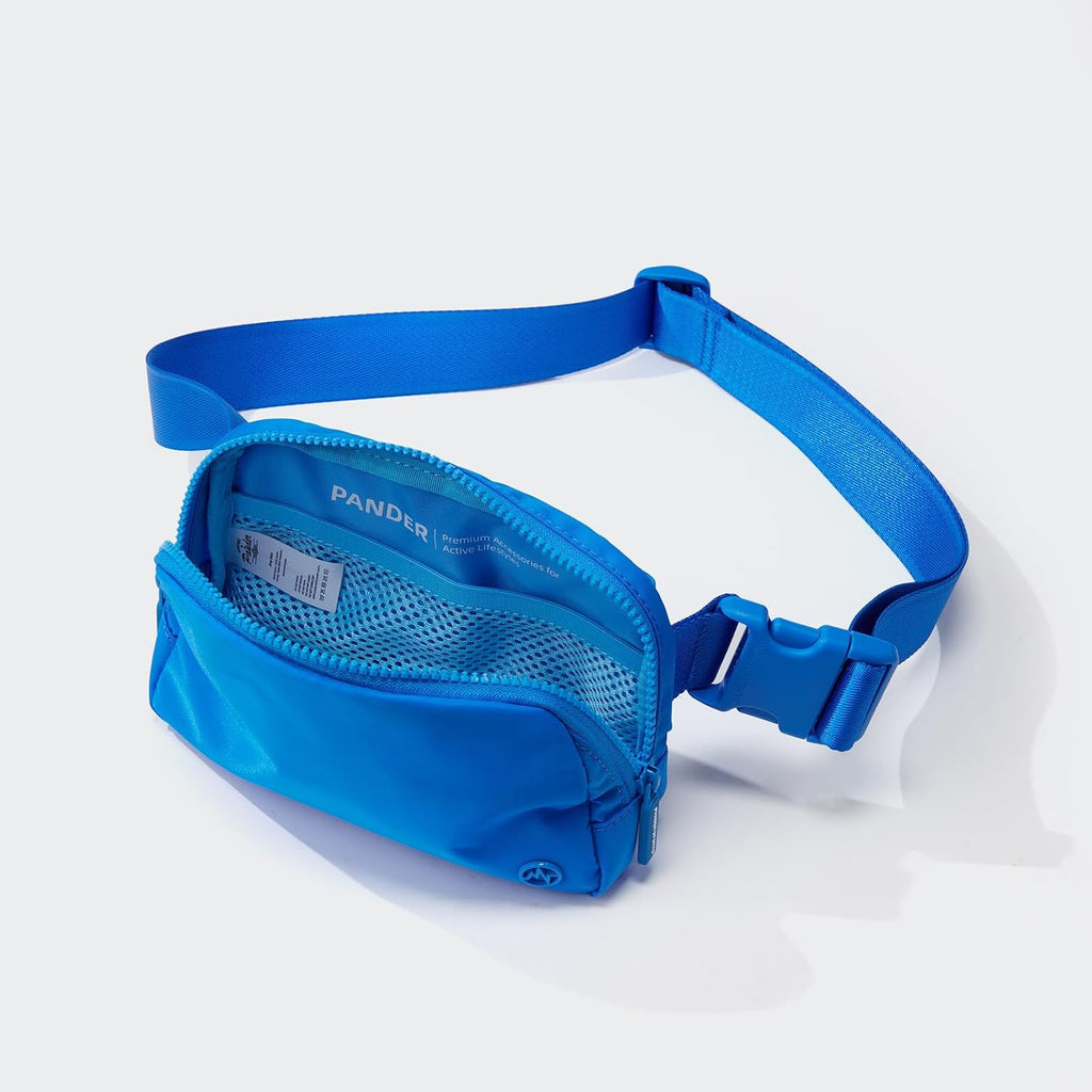 Pander Nylon Fanny Pack for Women, Two-Way Zipper Crossbody Bag