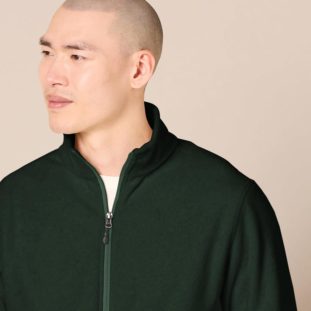 Amazon Essentials Men's Full-Zip Polar Fleece Jacket with Zippered Pockets for Cold Outdoor Weather (Available in Big & Tall)