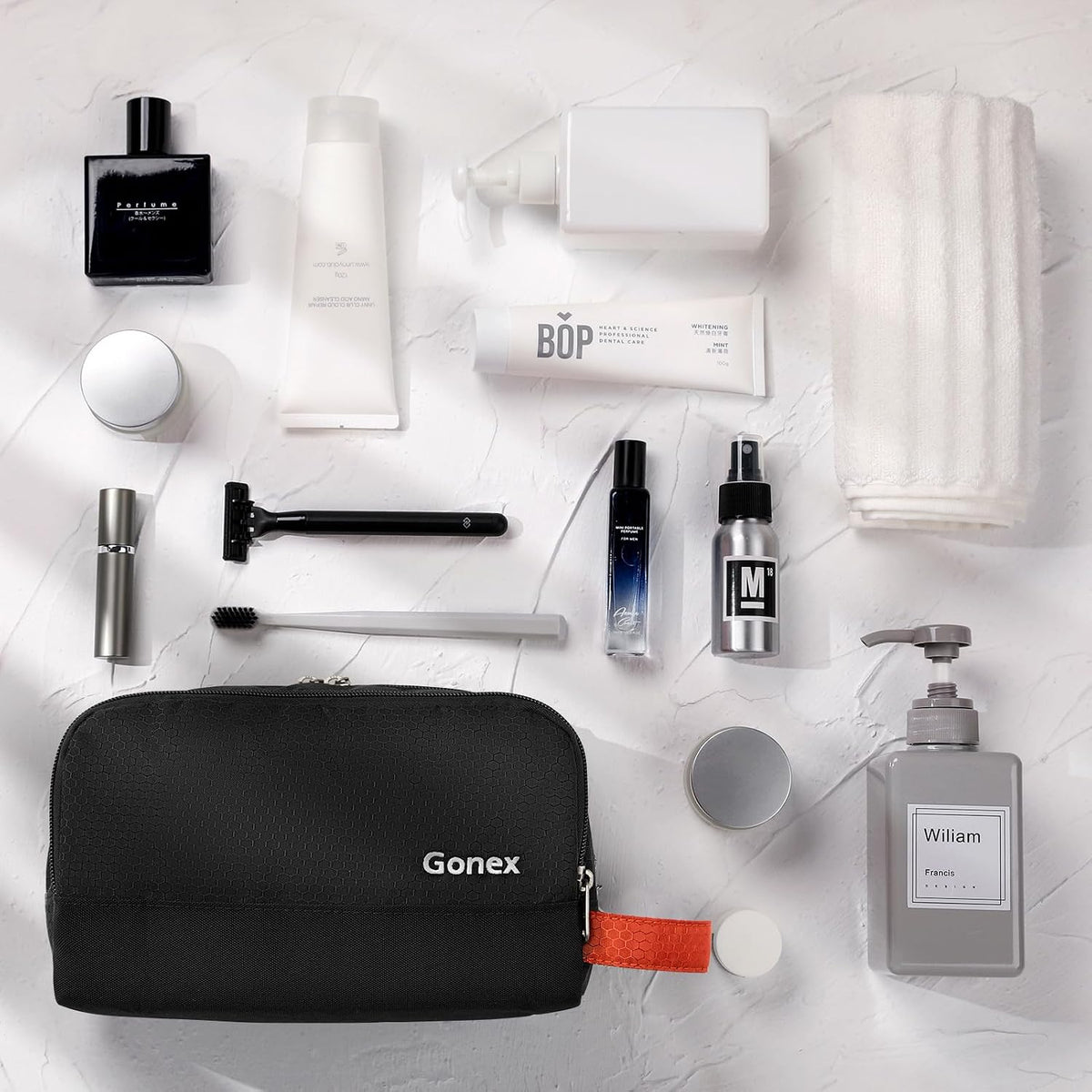 Gonex Travel Toiletry Bag for Men, Water Resistant Dopp Kit for Toiletries