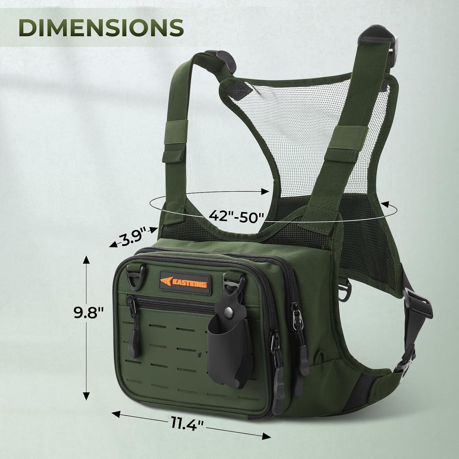 KastKing BaitBoss Water-Resistant Fishing Chest Pack; Fishing Bag for Men