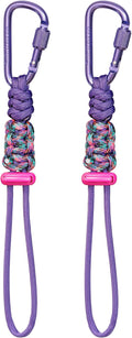 Carabiner Clip 2 Pack, Screw Lock Paracord Gear Lanyard
