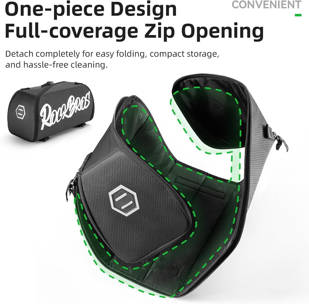 ROCKBROS One-Piece Folding Bike Rear Rack Bag 12L/15L with Strap