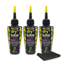 Muc-Off Bio Dry Bike Chain Lube 50ml (Pack of 3) Wax-Based Formula for Smooth Gear Shifts | Creates Protective Layer and Reduces Friction | Pipette System for Easy Application