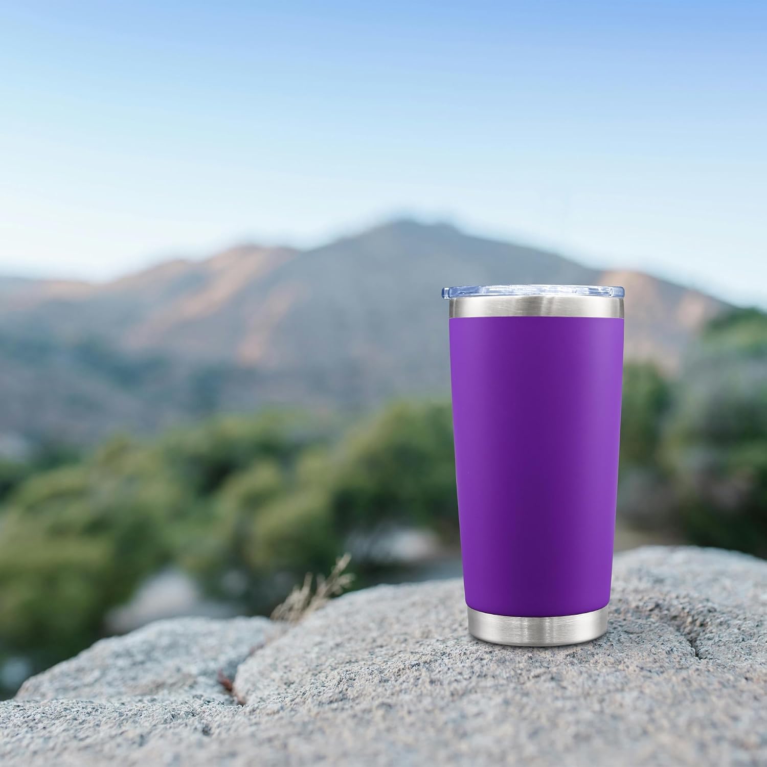 20oz Tumbler with Lid Stainless Steel Tumblers Insulated Mug Purple 12P