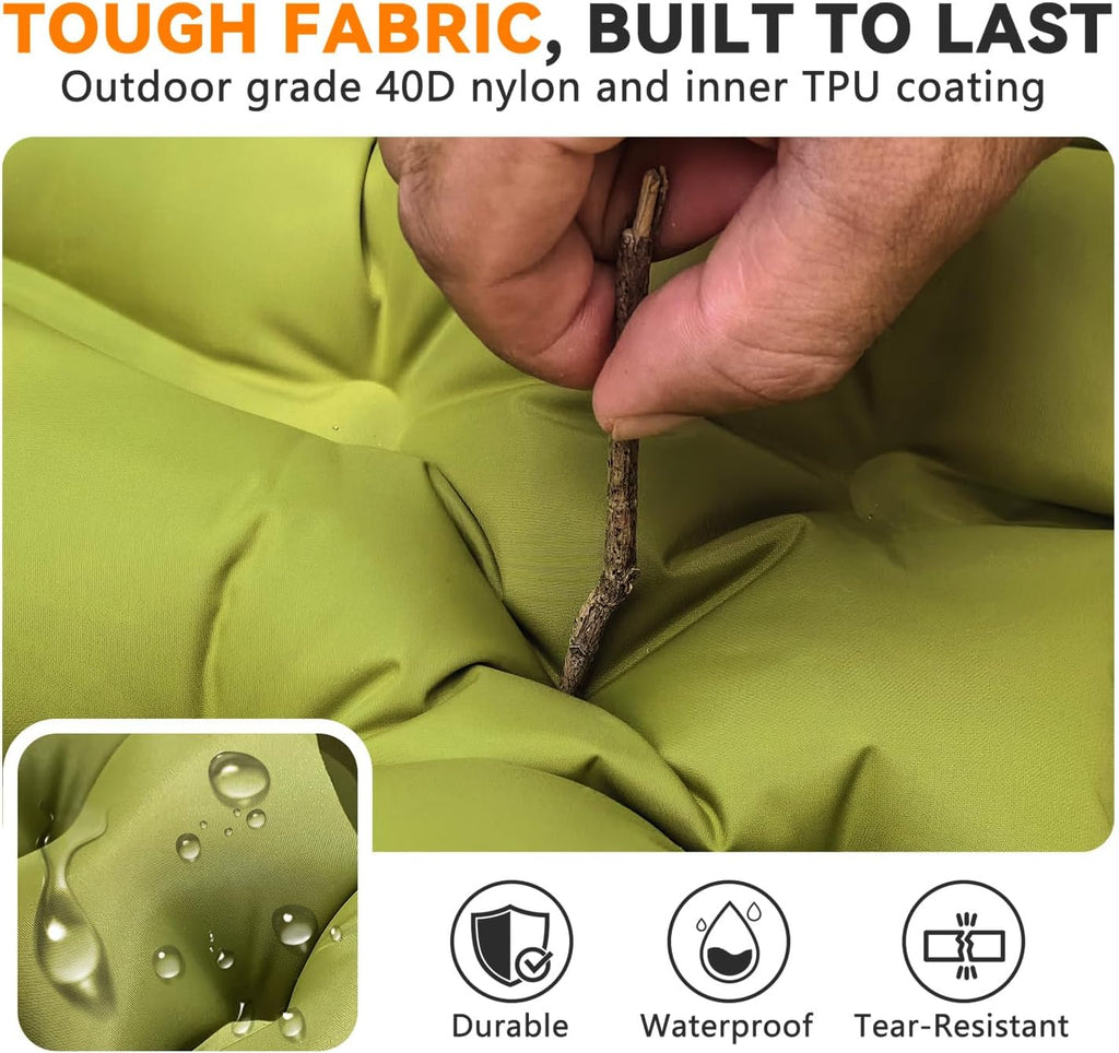 Sleeping Pad for Camping, Built-in Foot Pump with Pillow