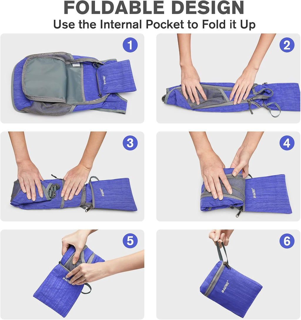 G4Free 10L/15L Hiking Backpack Lightweight Packable Hiking Daypack Small Travel Outdoor Foldable Shoulder Bag