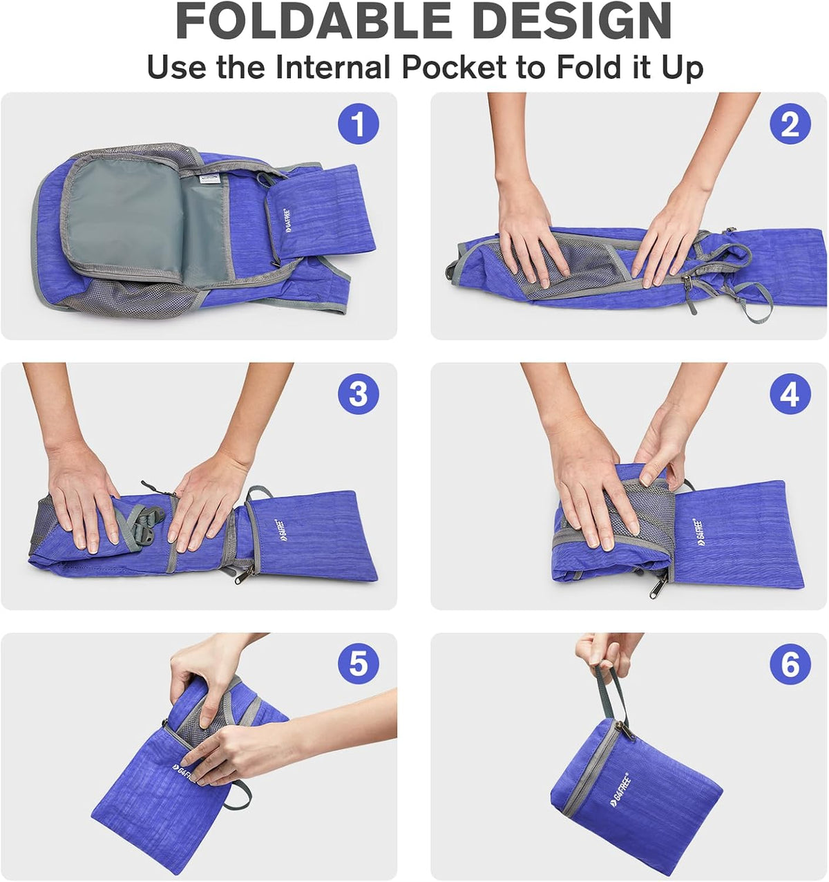G4Free 10L/15L Hiking Backpack Lightweight Packable Hiking Daypack Small Travel Outdoor Foldable Shoulder Bag