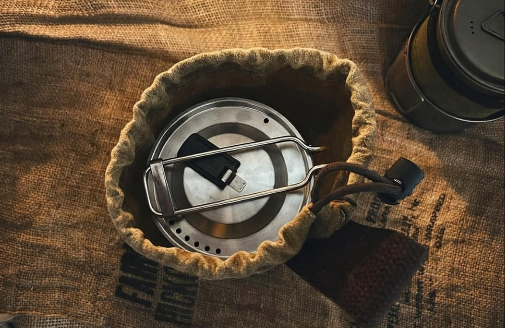 Campcraft Outdoors 24oz Cookset Bag, Waxed Canvas Hiking Stove Bag