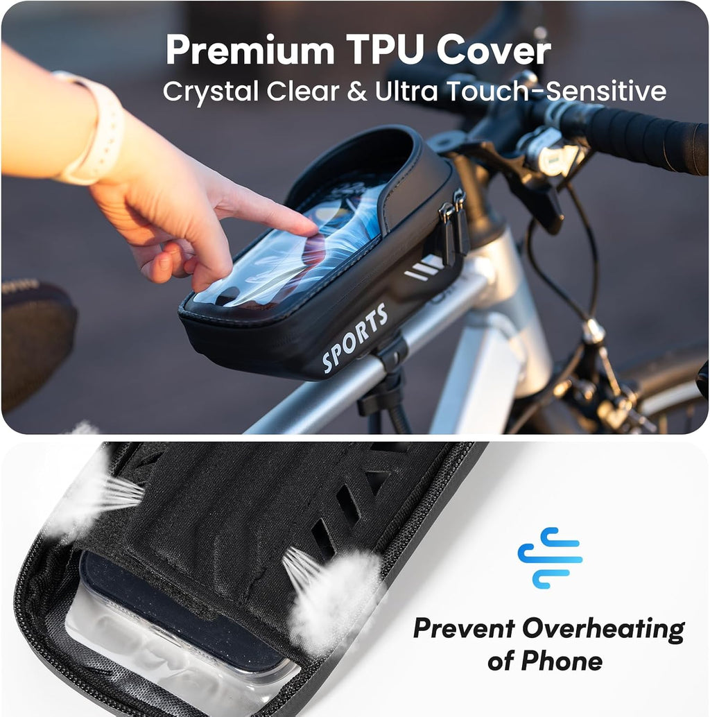Povlen Waterproof Bike Frame Bag with Phone Holder