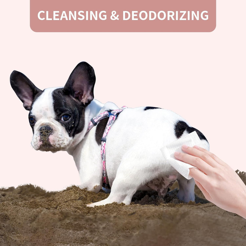 IMMHABI 400 Count Hypoallergenic Dog Wipes, Coconut Plant-Based Pet Wipes