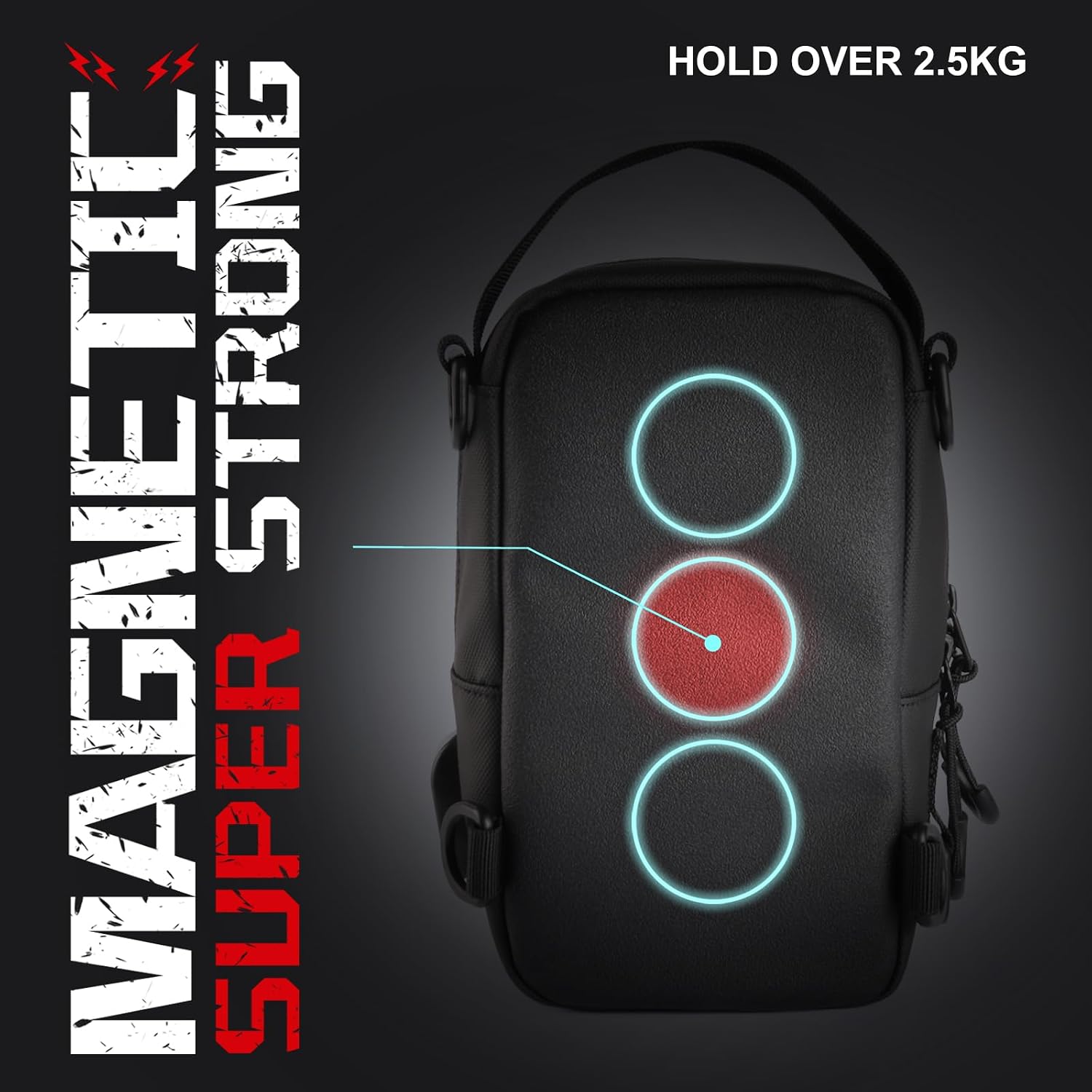 LEPHYON Magnetic Gym Bag, Small Gym Bag for Men & Women, Crossbody Sling Bags with Strong Magnets, USB Charging Port, Multi-Carry Design, Perfect for Travel Workout Sports, Best Gift for Fitness Lover
